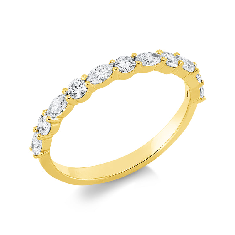 Ring    aus 750/-18 Karat Gelbgold mit 11 Diamanten 0