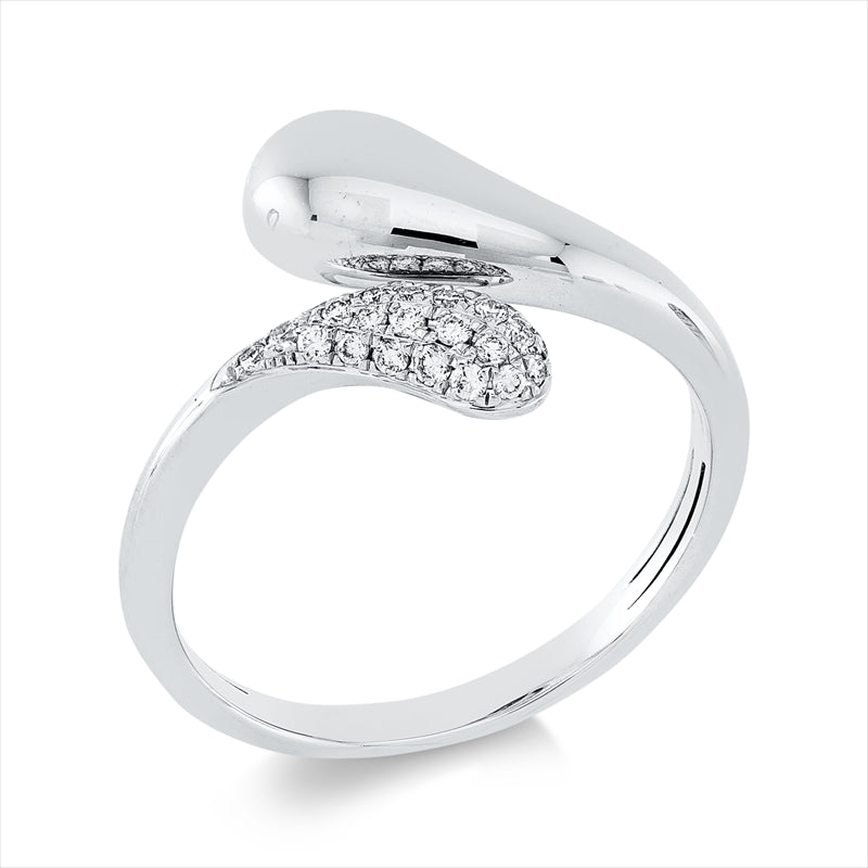 Ring    aus 585/-14 Karat Weißgold mit 26 Diamanten 0