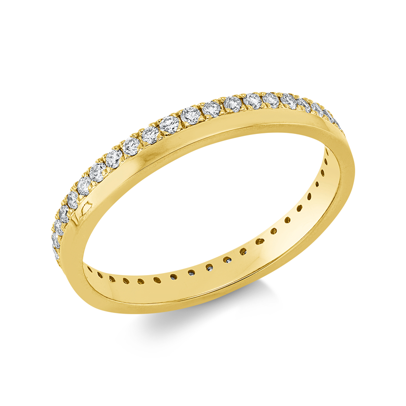 Ring    aus 750/-18 Karat Gelbgold mit 44 Diamanten 0