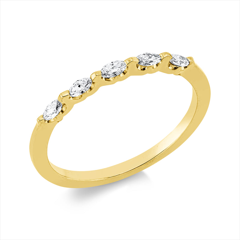 Ring    aus 750/-18 Karat Gelbgold mit 5 Diamanten 0