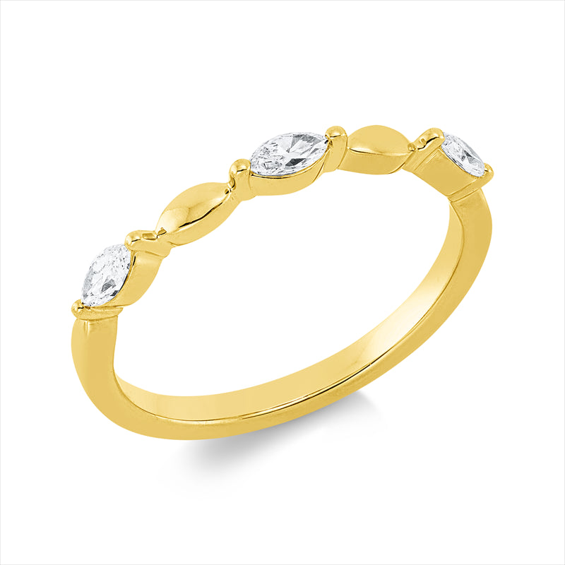 Ring    aus 750/-18 Karat Gelbgold mit 3 Diamanten 0
