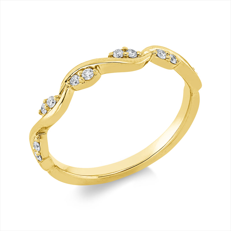 Ring    aus 750/-18 Karat Gelbgold mit 12 Diamanten 0
