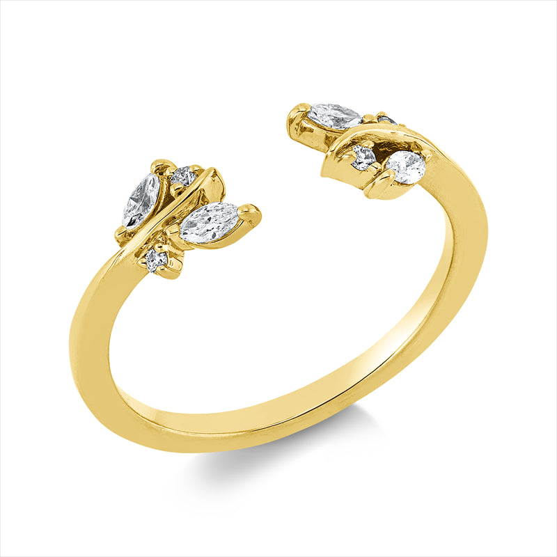 Ring    aus 750/-18 Karat Gelbgold mit 8 Diamanten 0