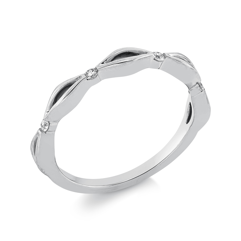 Ring    aus 750/-18 Karat Weißgold mit 4 Diamanten 0
