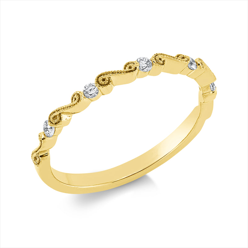 Ring    aus 750/-18 Karat Gelbgold mit 5 Diamanten 0