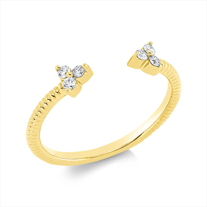 Ring    aus 750/-18 Karat Gelbgold mit 6 Diamanten 0