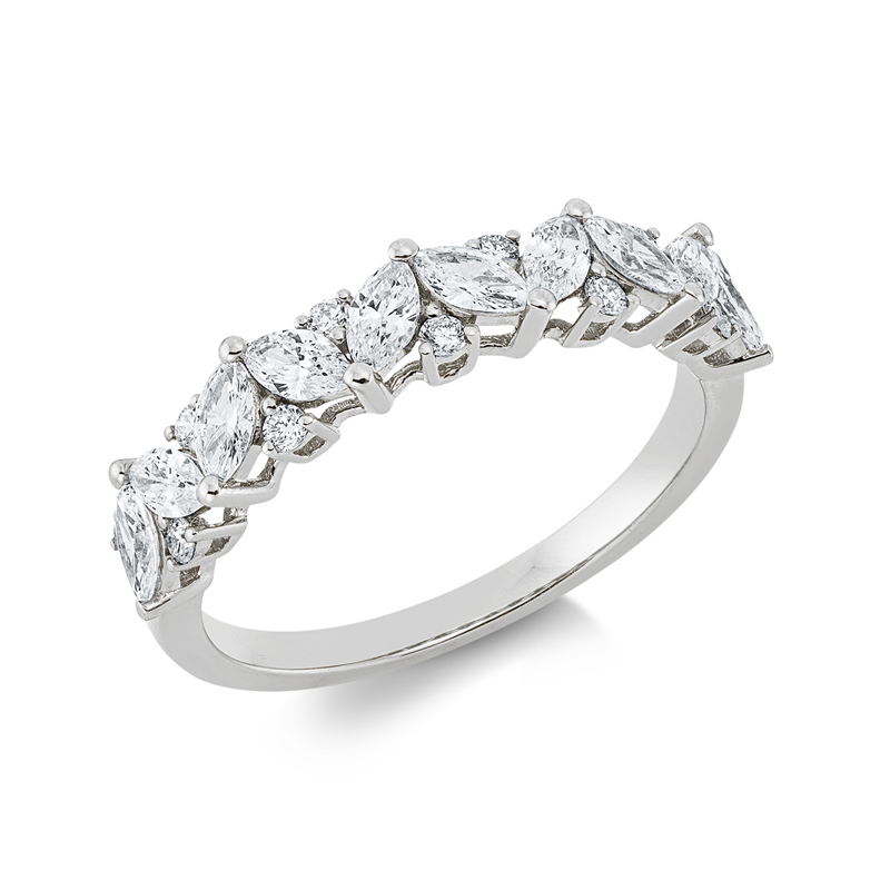 Ring    aus 750/-18 Karat Weißgold mit 21 Diamanten 0