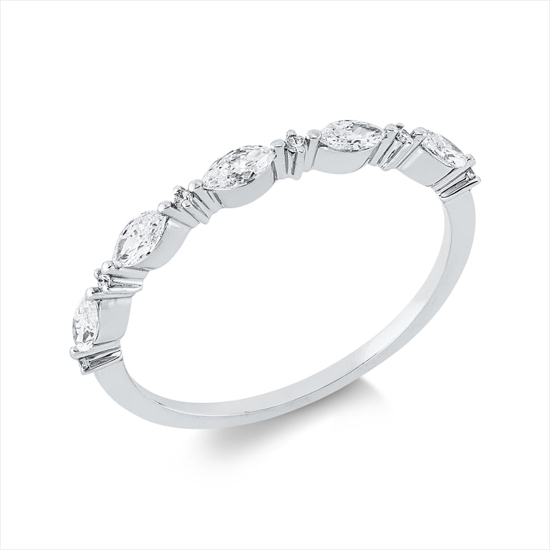 Ring    aus 750/-18 Karat Weißgold mit 11 Diamanten 0