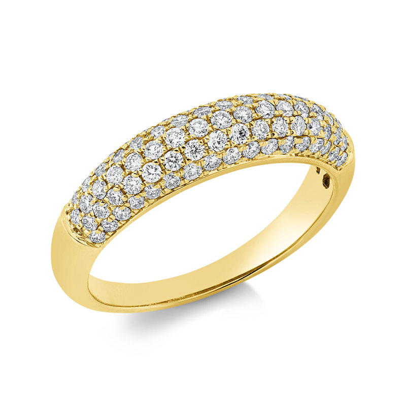 Ring    aus 750/-18 Karat Gelbgold mit 83 Diamanten 0