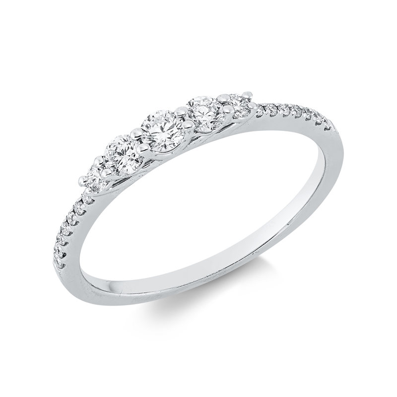 Ring    aus 750/-18 Karat Weißgold mit 19 Diamanten 0