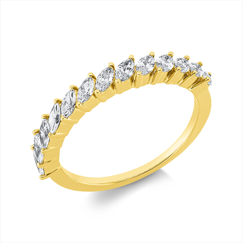 Ring    aus 750/-18 Karat Gelbgold mit 13 Diamanten 0