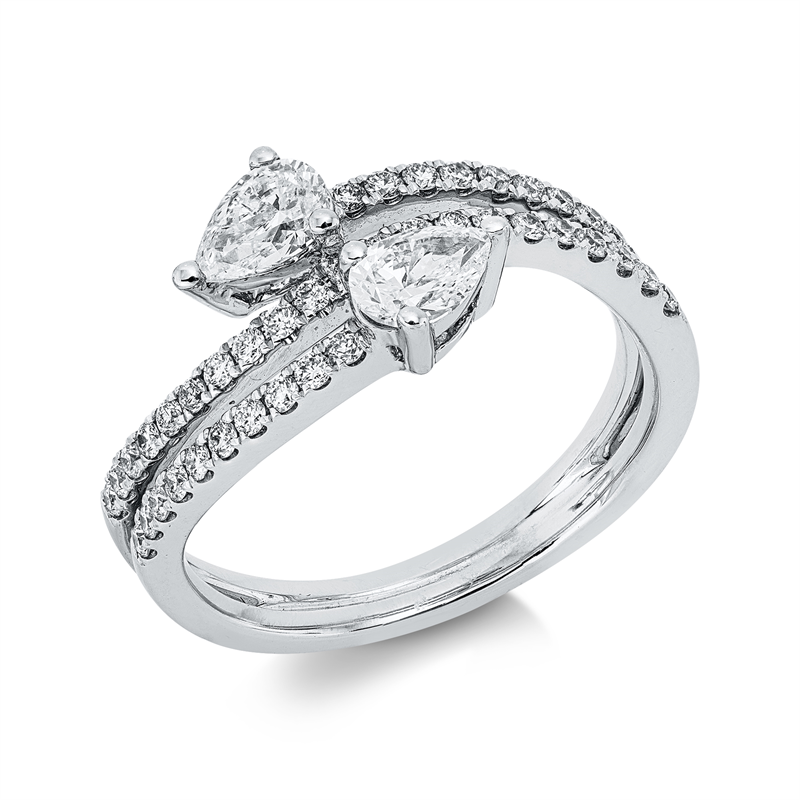 Ring    aus 750/-18 Karat Weißgold mit 43 Diamanten 0