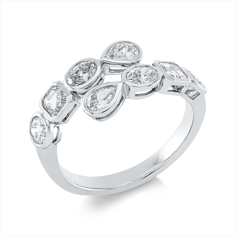 Ring    aus 750/-18 Karat Weißgold mit 8 Diamanten 1