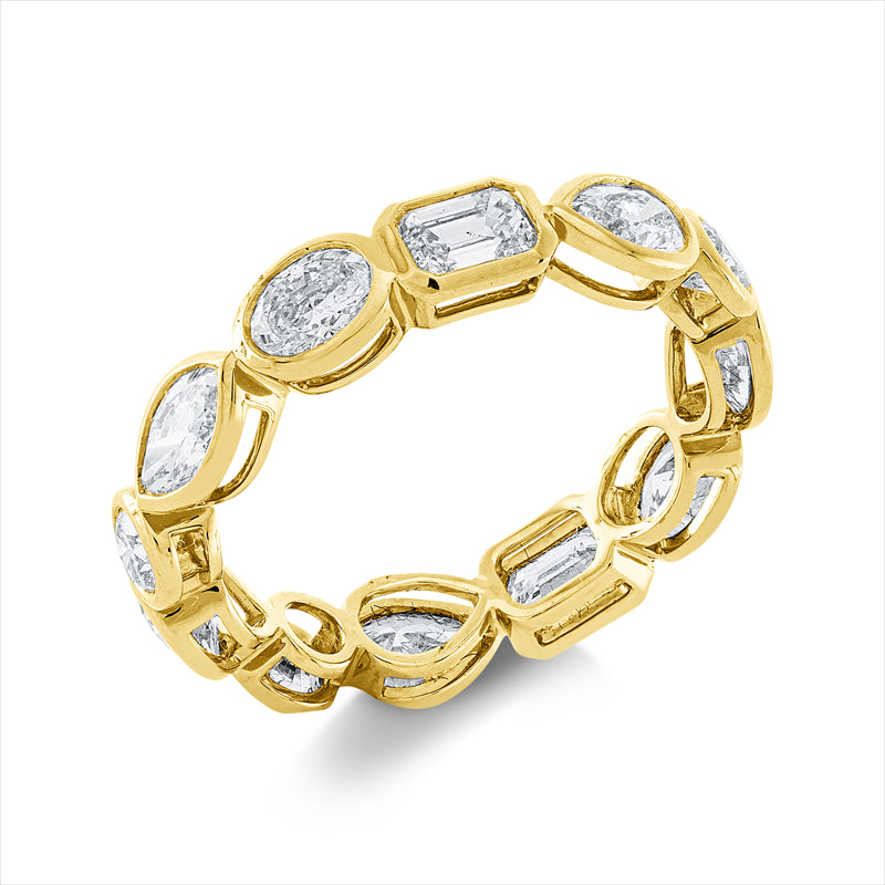 Ring    aus 750/-18 Karat Gelbgold mit 9 Diamanten 1