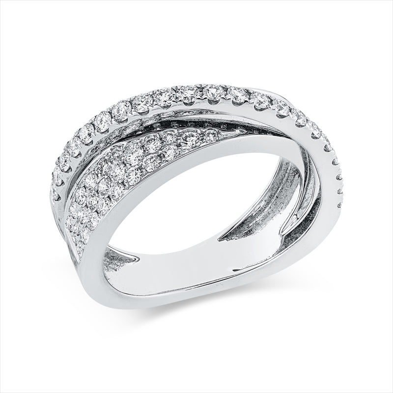 Ring    aus 750/-18 Karat Weißgold mit 67 Diamanten 0