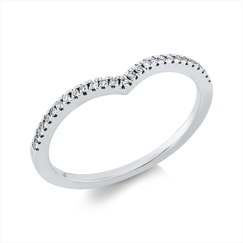 Ring    aus 750/-18 Karat Weißgold mit 27 Diamanten 0