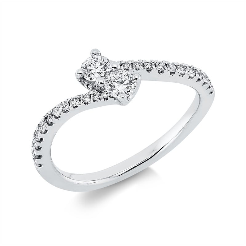 Ring    aus 750/-18 Karat Weißgold mit 26 Diamanten 0