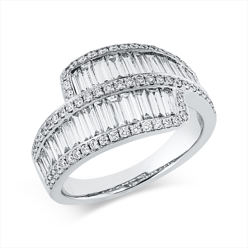 Ring    aus 750/-18 Karat Weißgold mit 96 Diamanten 1