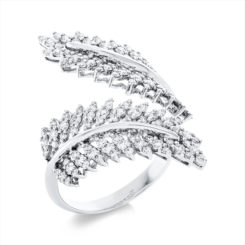 Ring    aus 750/-18 Karat Weißgold mit 126 Diamanten 0