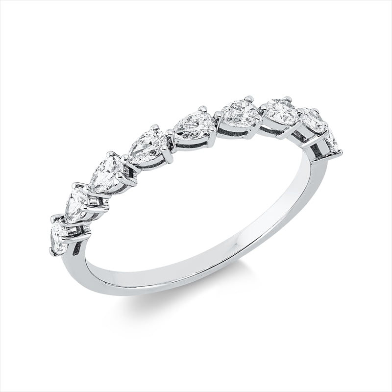 Ring    aus 750/-18 Karat Weißgold mit 9 Diamanten 0