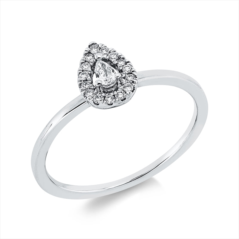 Ring    aus 750/-18 Karat Weißgold mit 16 Diamanten 0