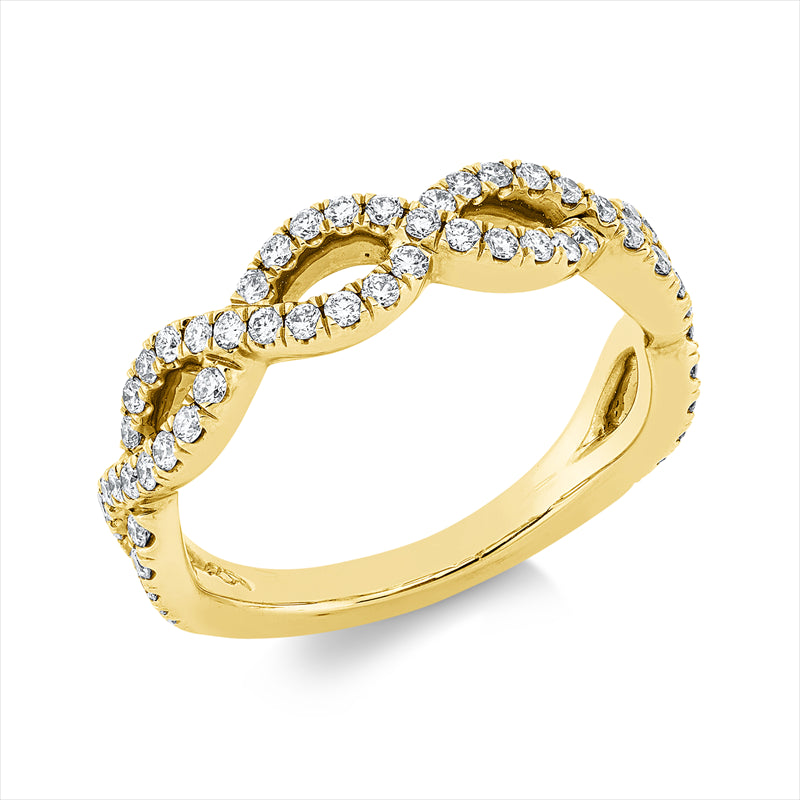Ring    aus 585/-14 Karat Gelbgold mit 65 Diamanten 0