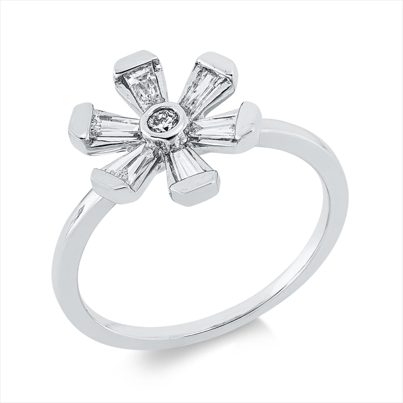 Ring    aus 750/-18 Karat Weißgold mit 7 Diamanten 0