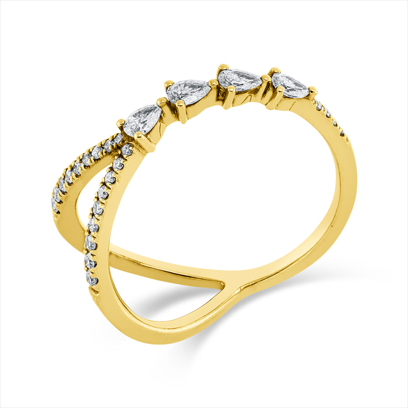 Ring    aus 750/-18 Karat Gelbgold mit 26 Diamanten 0