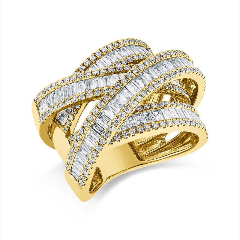 Ring    aus 750/-18 Karat Gelbgold mit 324 Diamanten 2