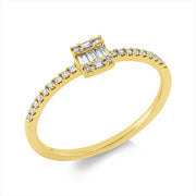 Ring    aus 750/-18 Karat Gelbgold mit 27 Diamanten 0