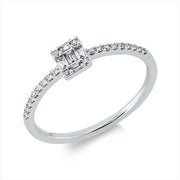 Ring    aus 750/-18 Karat Weißgold mit 27 Diamanten 0