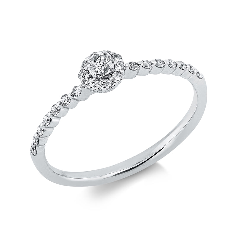 Ring    aus 750/-18 Karat Weißgold mit 25 Diamanten 0