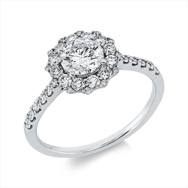 Ring    aus 750/-18 Karat Weißgold mit 37 Diamanten 1