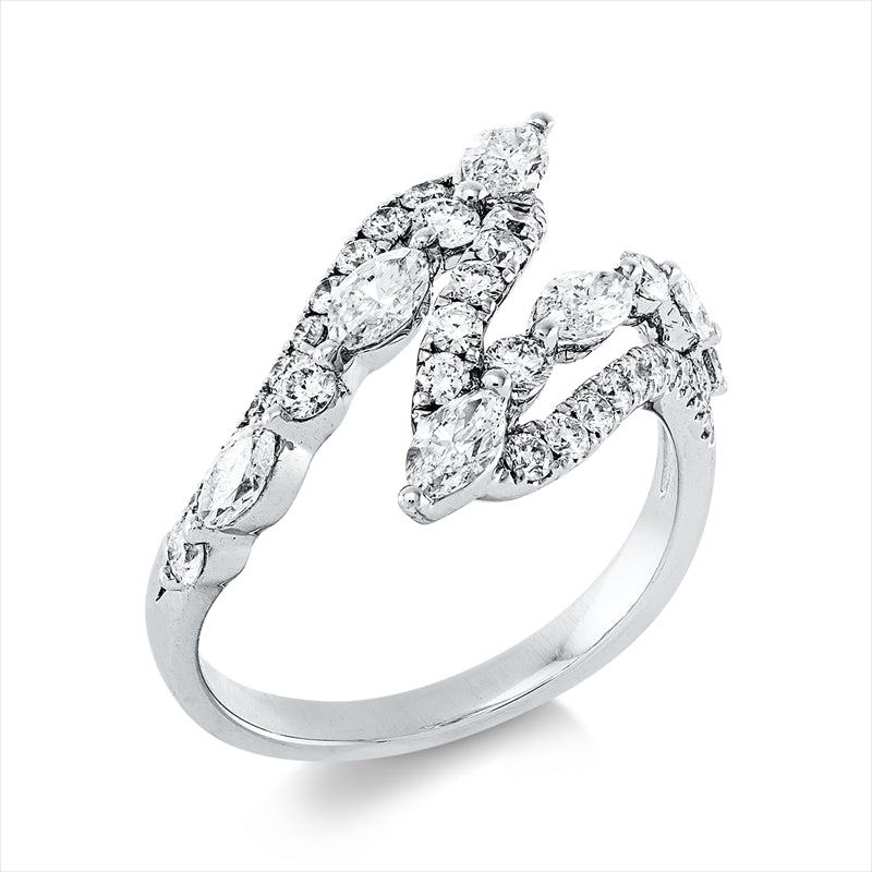 Ring    aus 750/-18 Karat Weißgold mit 40 Diamanten 1