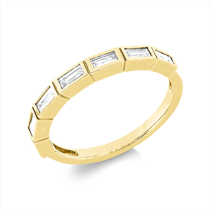 Ring    aus 750/-18 Karat Gelbgold mit 7 Diamanten 0