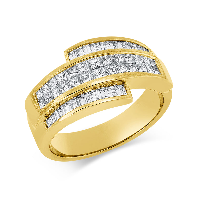 Ring    aus 750/-18 Karat Gelbgold mit 48 Diamanten 1 ct