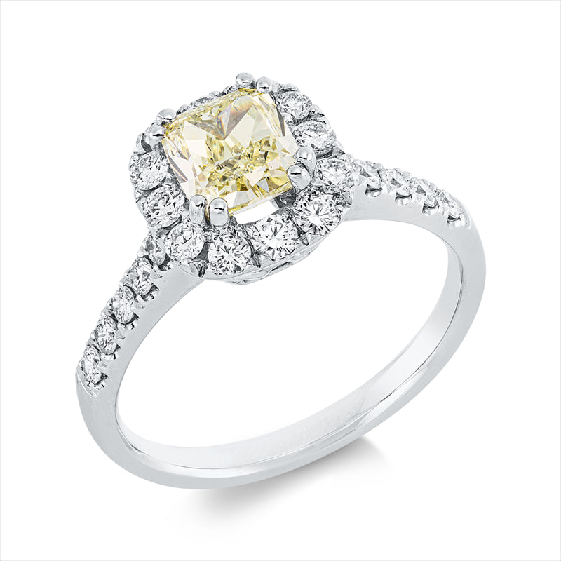 Ring    aus 750/-18 Karat Weißgold mit 23 Diamanten 1