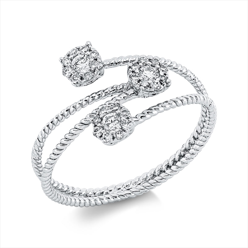 Ring    aus 750/-18 Karat Weißgold mit 27 Diamanten 0