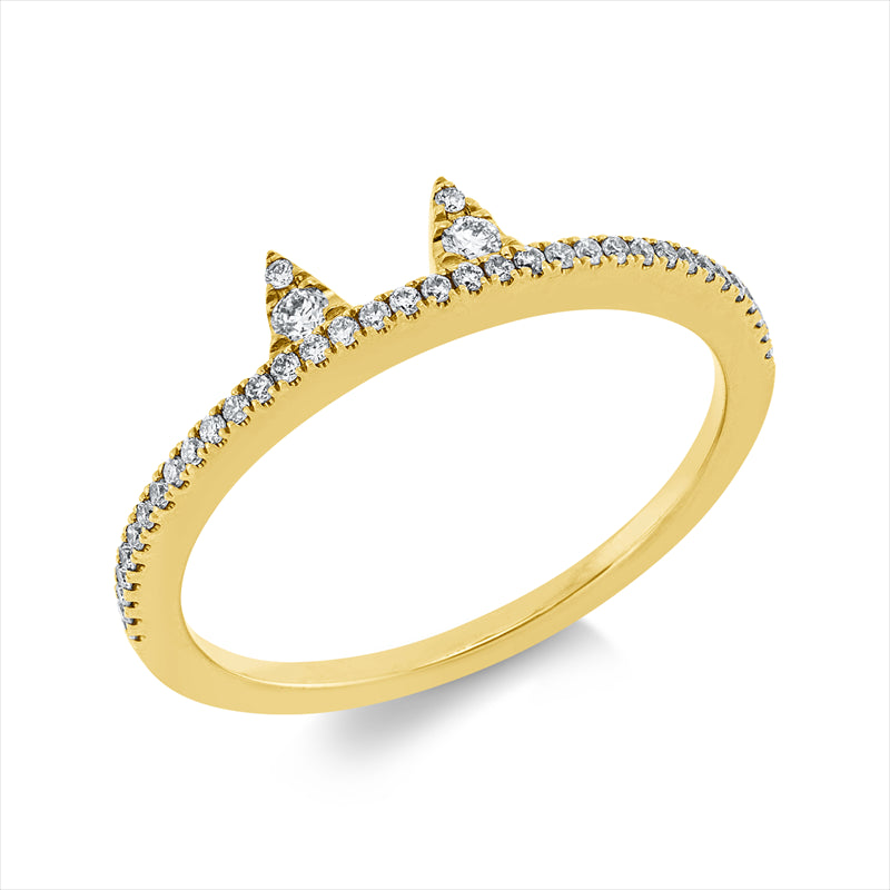 Ring    aus 750/-18 Karat Gelbgold mit 39 Diamanten 0