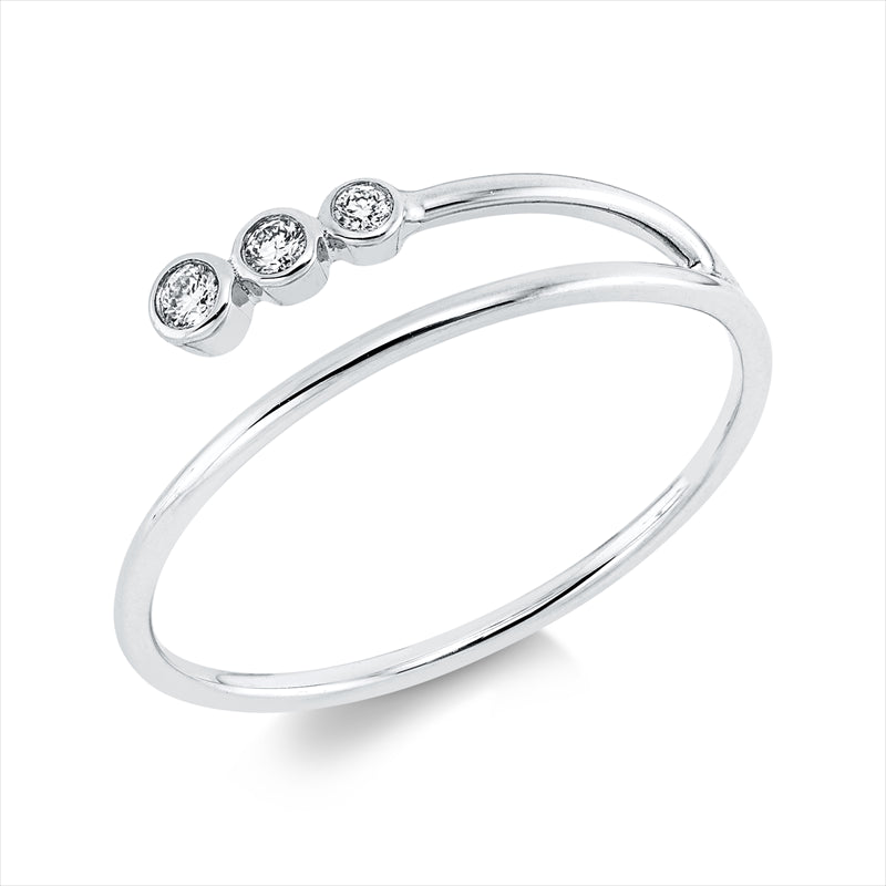 Ring    aus 750/-18 Karat Weißgold mit 3 Diamanten 0