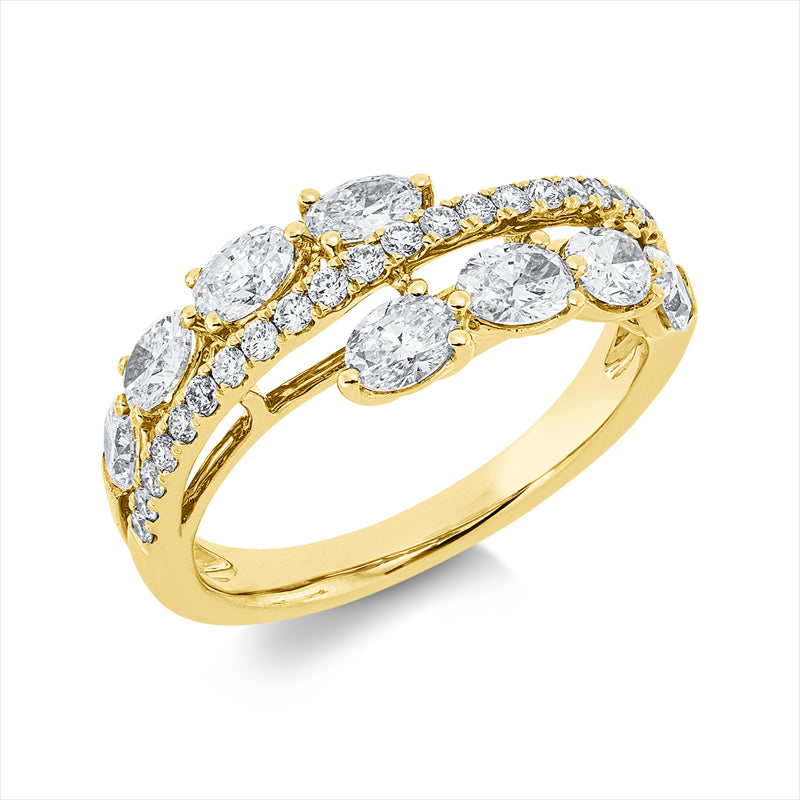 Ring    aus 750/-18 Karat Gelbgold mit 29 Diamanten 1
