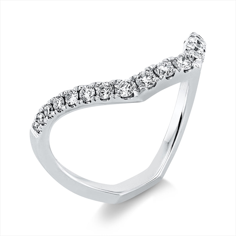 Ring    aus 750/-18 Karat Weißgold mit 19 Diamanten 0