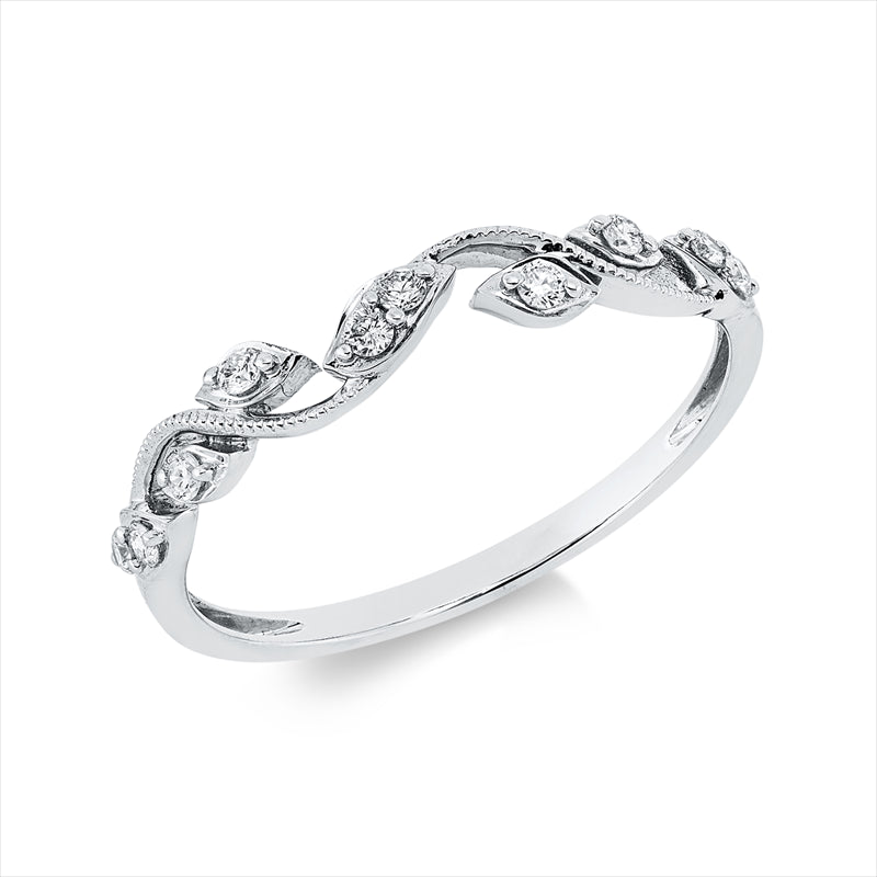 Ring    aus 750/-18 Karat Weißgold mit 10 Diamanten 0