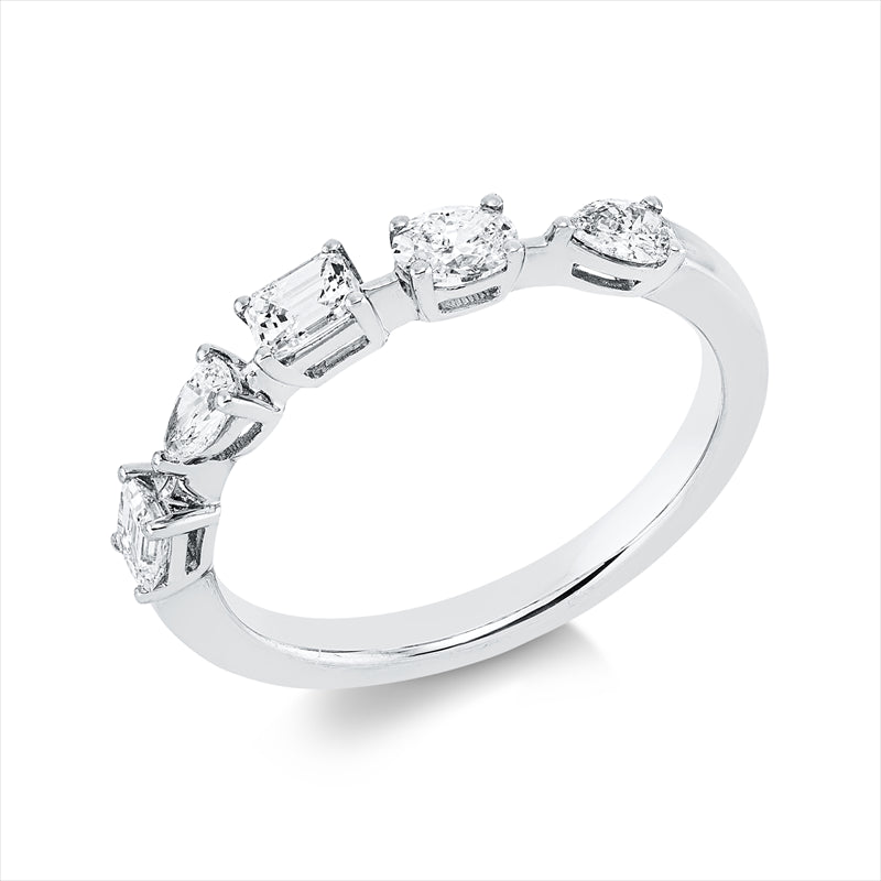 Ring    aus 750/-18 Karat Weißgold mit 5 Diamanten 0