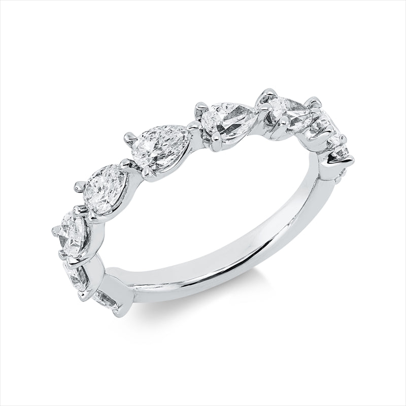 Ring    aus 750/-18 Karat Weißgold mit 9 Diamanten 1