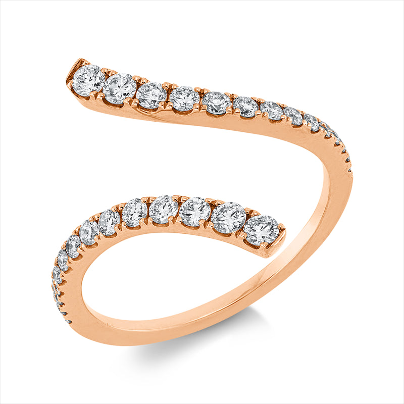 Ring    aus 750/-18 Karat Rotgold mit 28 Diamanten 0