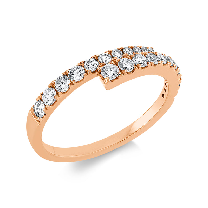 Ring    aus 750/-18 Karat Rotgold mit 23 Diamanten 0