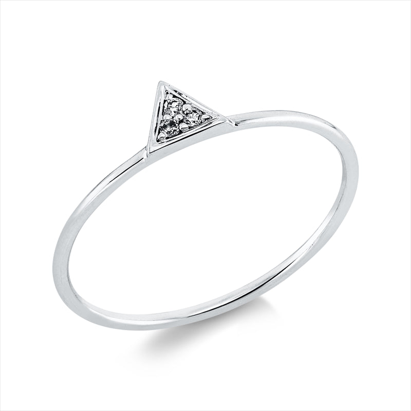 Ring    aus 750/-18 Karat Weißgold mit 3 Diamanten 0