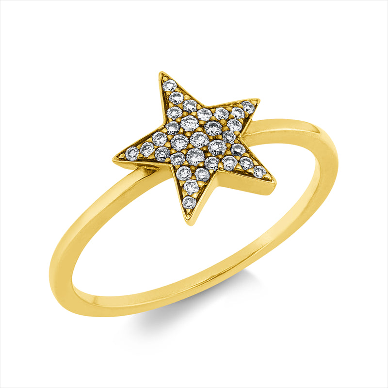 Ring    aus 750/-18 Karat Gelbgold mit 31 Diamanten 0