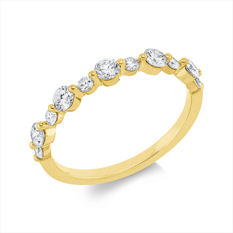 Ring    aus 750/-18 Karat Gelbgold mit 11 Diamanten 0